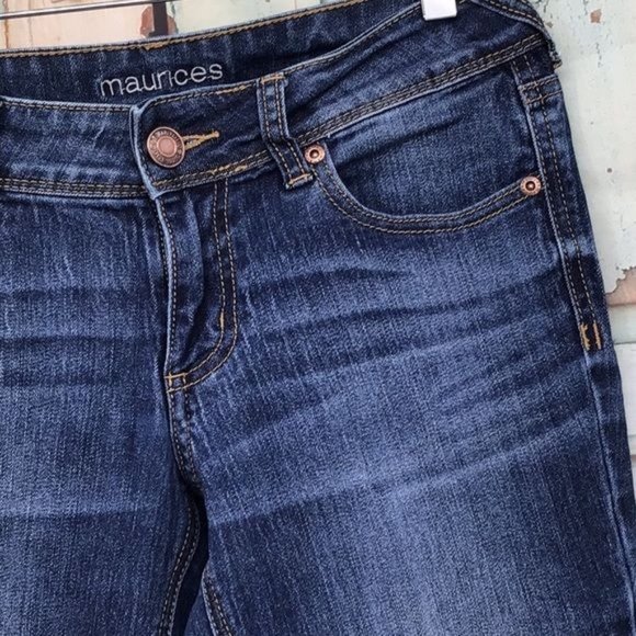 Maurice Womans 2 Short Bleu Jeans Whisking Low Rise Bootcut - Picture 2 of 7